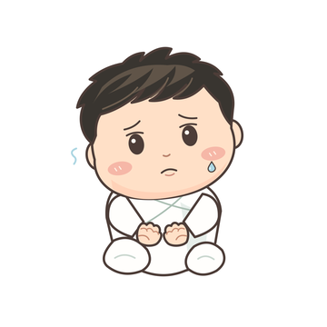 미안해요 감정과 일상을 표현하는 아기 캐릭터