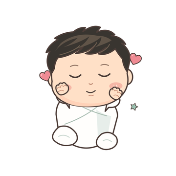 행복해요 감정과 일상을 표현하는 아기 캐릭터