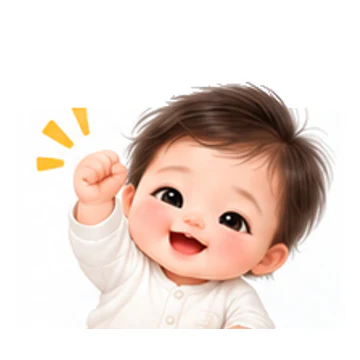 힘내요! 감정을 표현하는 포근한 신생아 캐릭터
