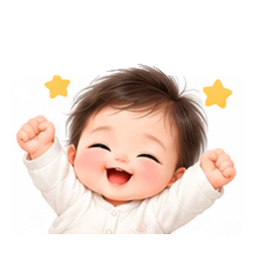 최고예요! 감정을 표현하는 포근한 신생아 캐릭터