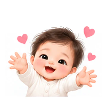 안아줘요 감정을 표현하는 포근한 신생아 캐릭터