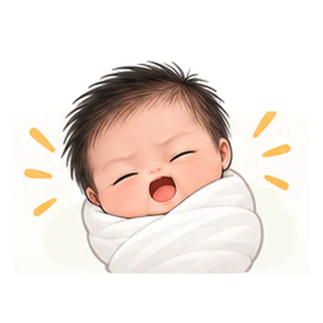 힘내요! 감정을 표현하는 베넷 포대기 신생아 캐릭터