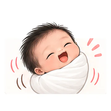 신나요! 감정을 표현하는 베넷 포대기 신생아 캐릭터