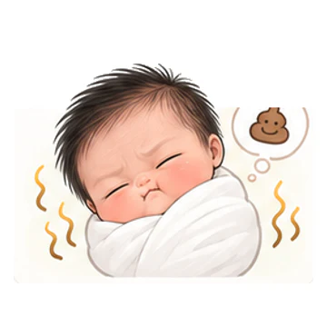 응가했어요 감정을 표현하는 베넷 포대기 신생아 캐릭터