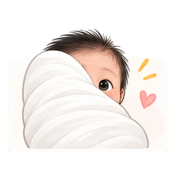 까꿍! 감정을 표현하는 베넷 포대기 신생아 캐릭터